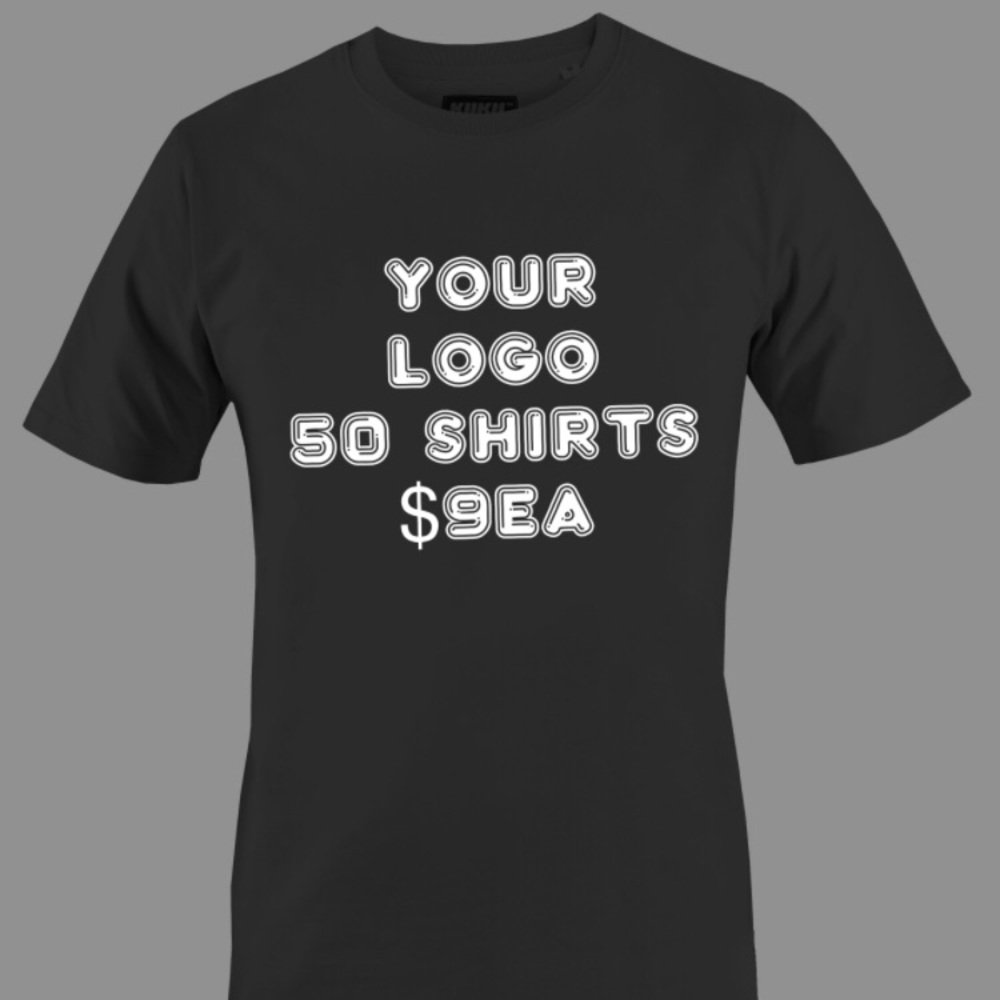 Custom made vinyl print shirts